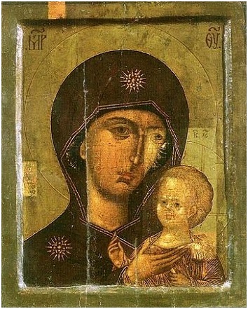 Икона Богоматери, предположительно написанная митрополитом Петром